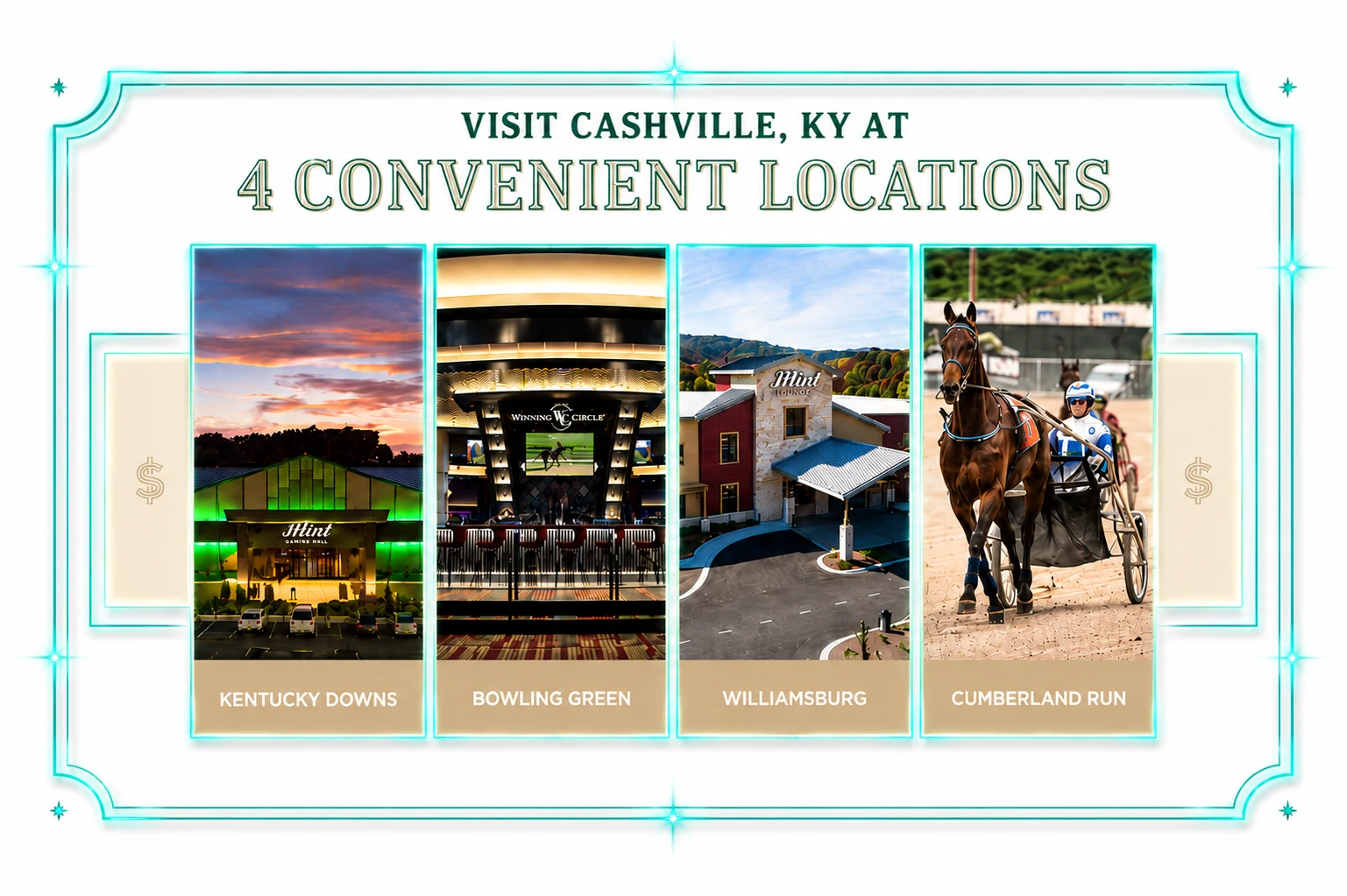 Four Mint Gaming Hall locations in Kentucky
